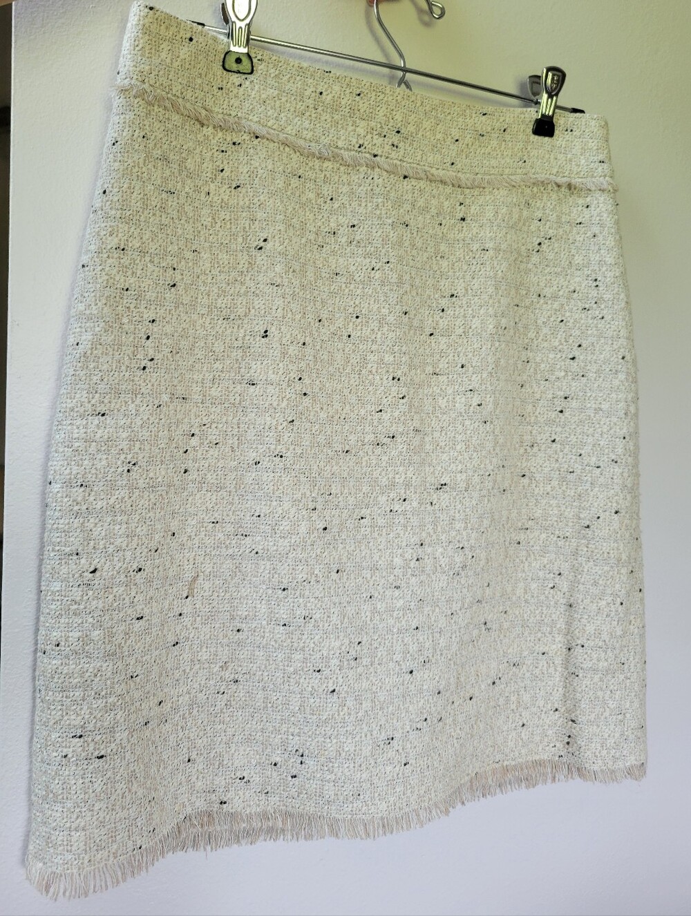 Ann Taylor Classic Tweed Fringe Hem Women's Skirt